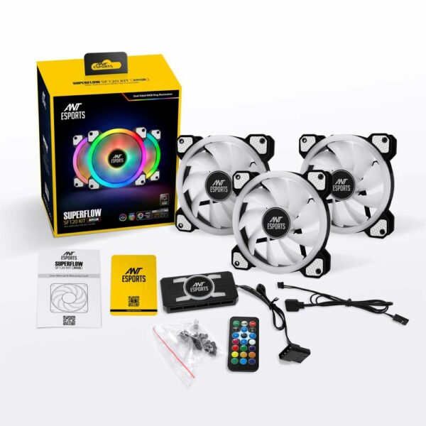 ANT ESPORTS SUPERFLOW SF120 ARGB KIT 2