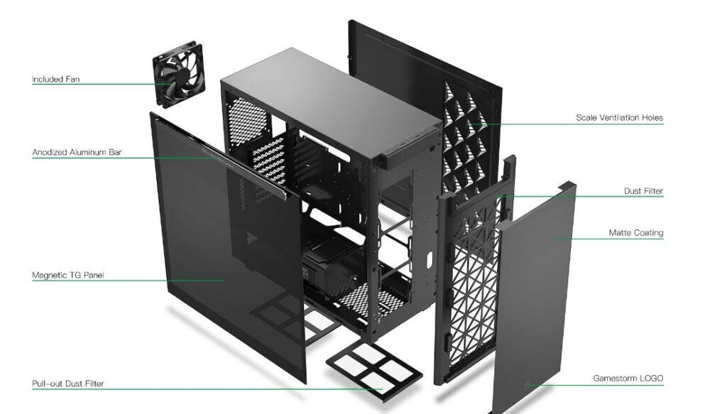 DEEPCOOL MACUBE 550 BLACK -overview